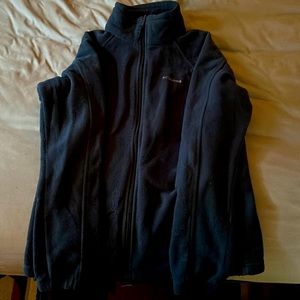 Dark blue zip up sweatshirt